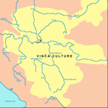 Mapa de la cultura vinca